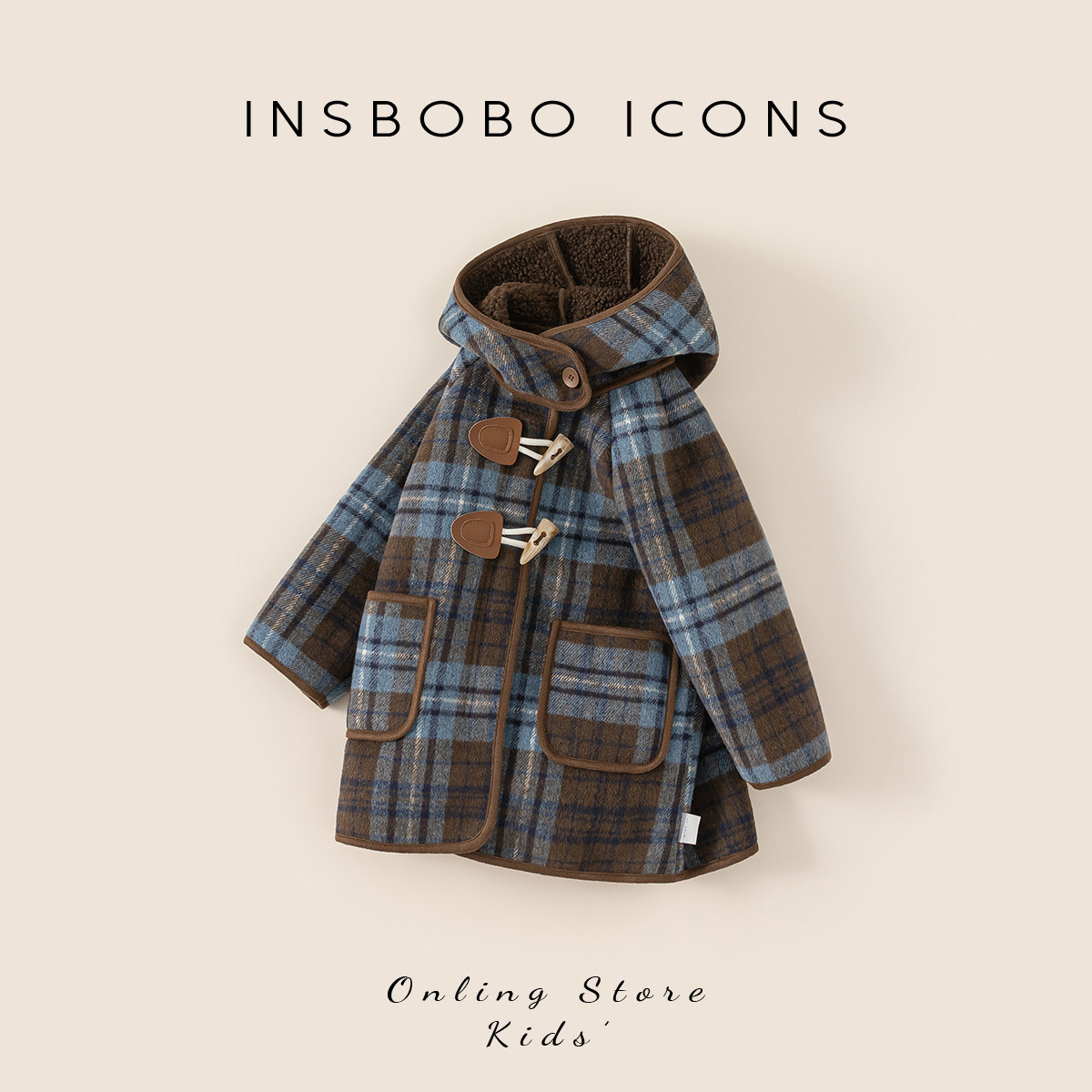 88VIP��insbobo Ůͯ����2025�¿���ͯ��װ��ͯ�г���Ӻ�ë�ش����ﶬ�� 106.4Ԫ