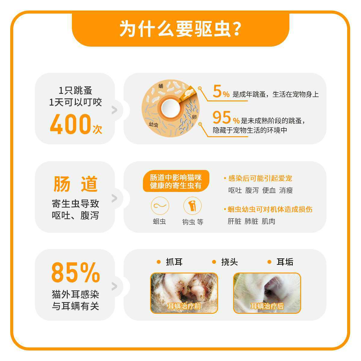 德国拜耳爱沃克耳螨宠物驱虫药猫用体内外一体滴剂＜4kg0.4ml*6支 - 图2