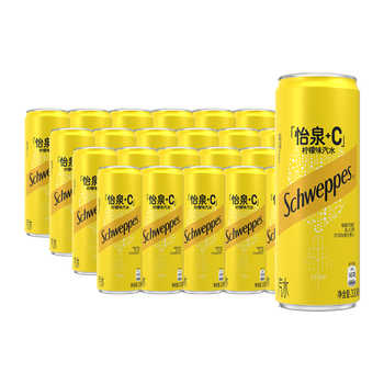 可口可乐 怡泉+C碳酸饮料柠檬味汽水整箱气泡水实付52.1元到手包邮