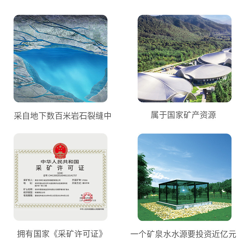 百岁山天然矿泉水小瓶装膜包348ml*6瓶*1包