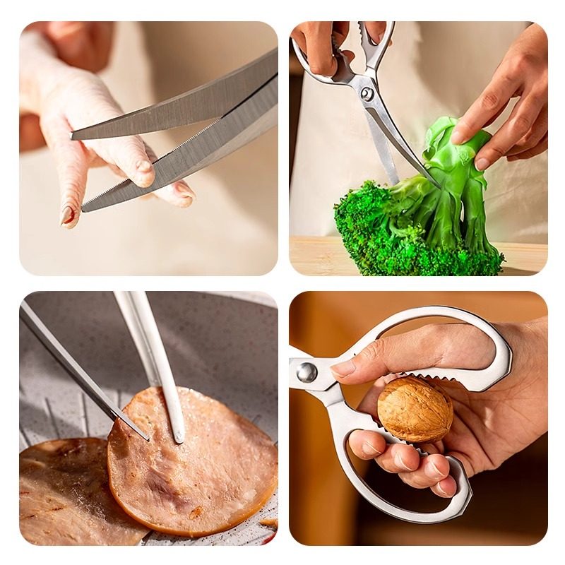 onlycook全钢烤肉剪刀厨房多功能强力骨头剪鸡鸭鱼肉食物剪子大号,淘宝优惠券,粉丝福利购,淘宝优惠卷