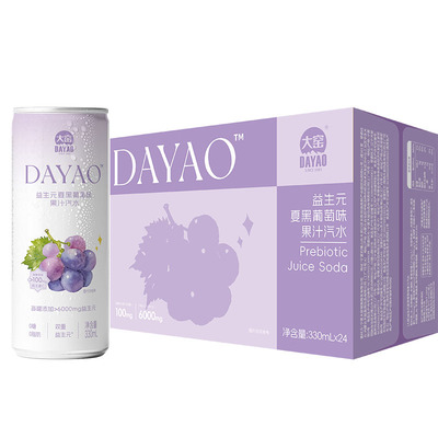 大窑益生元果汁0糖0脂维C汽水