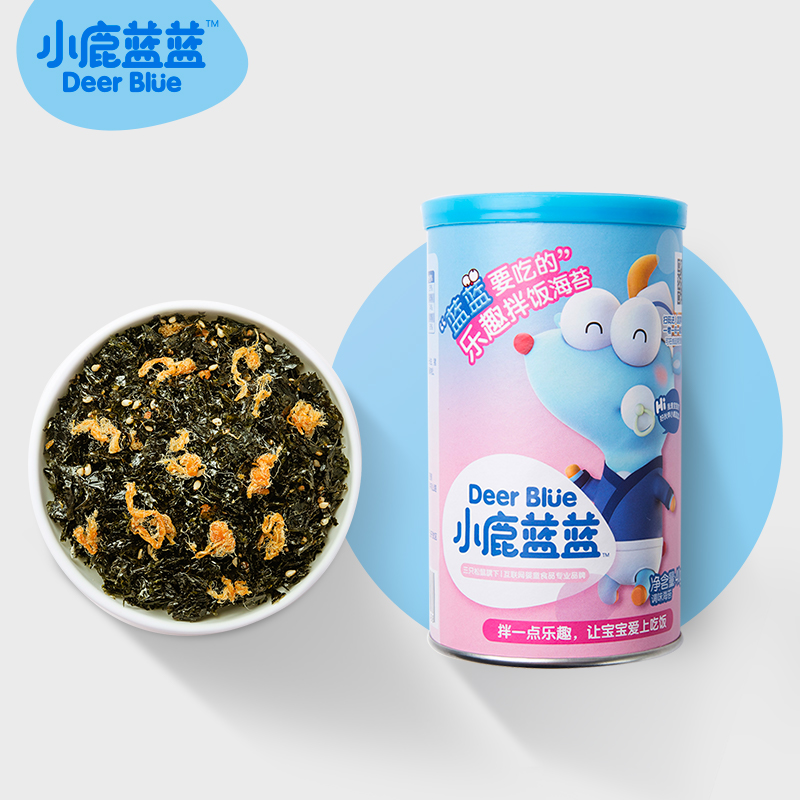 小鹿蓝蓝儿童宝宝海苔碎拌饭料儿童零食肉松调味料调料40gX1罐