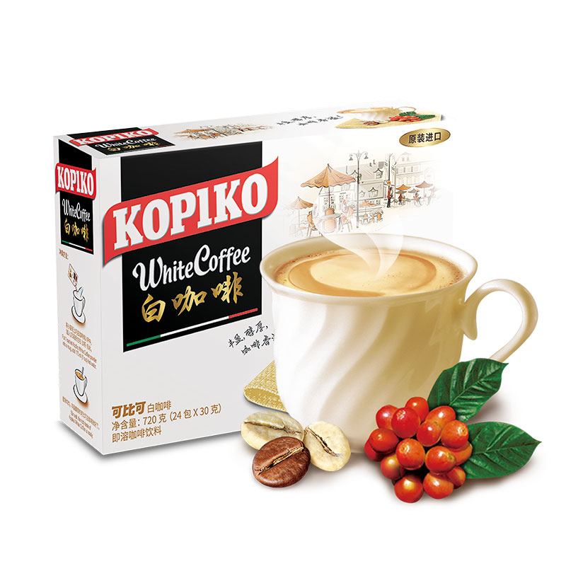 KOPIKO 可比可速溶咖啡白咖啡30g*24包三合一咖啡 - 图2