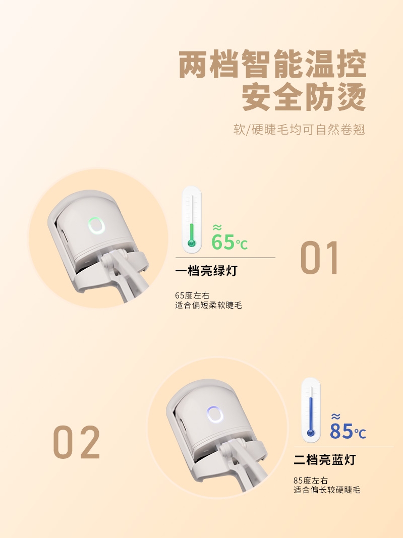 闪美电动加热睫毛夹睫毛卷翘器持久卷翘两档温控易梦玲同款包邮 - 图1