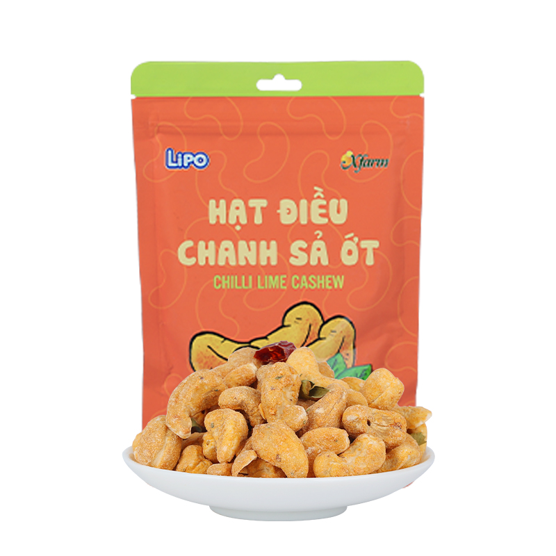 進口越南Lipo香茅辣椒味烘焙腰果非油炸150g*1袋送禮年貨零食堅果_天貓超市_零食_堅果_特產