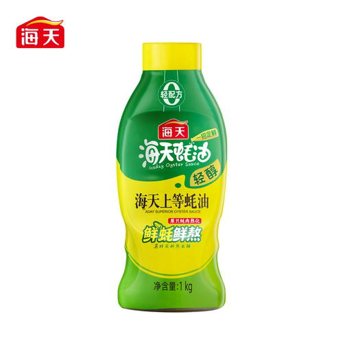 海天轻醇上等蚝油1kg清淡蚝香提鲜炒菜烹饪红烧勾芡凉拌家用大瓶 - 图0