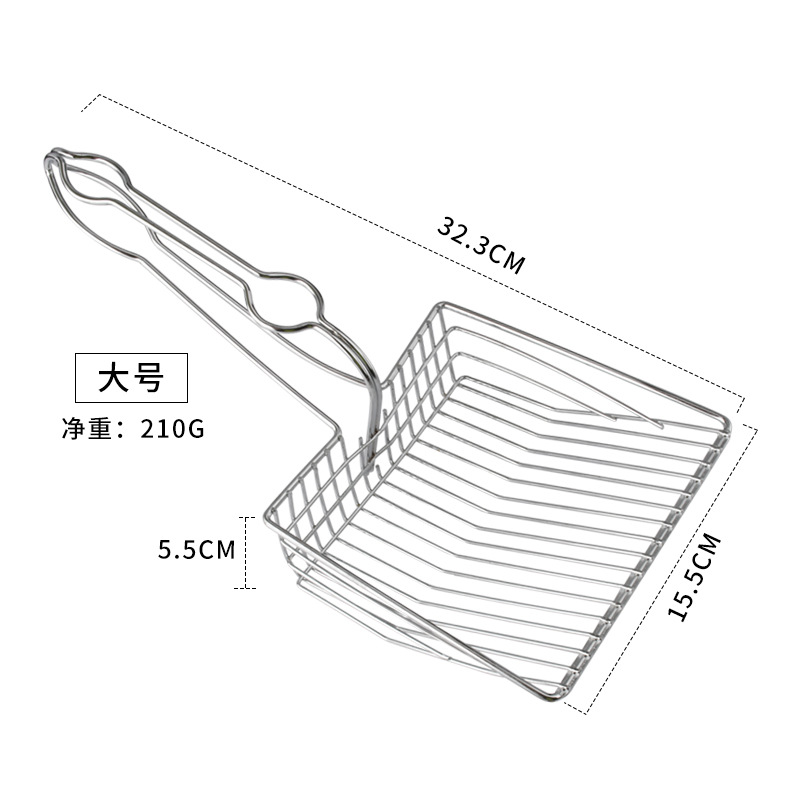 疯狂的主人金属猫砂铲屎神器非不锈钢大号猫屎铲简约宠物用品大全-图3