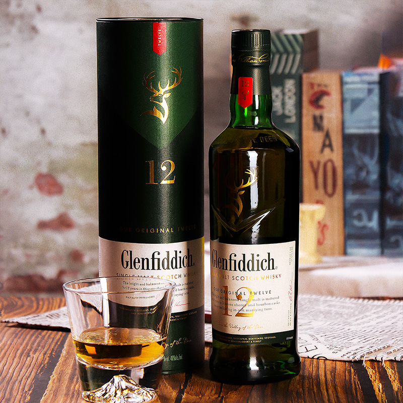 格兰菲迪Glenfiddich12年苏格兰单一麦芽威士忌700ml原装进口洋酒 - 图0