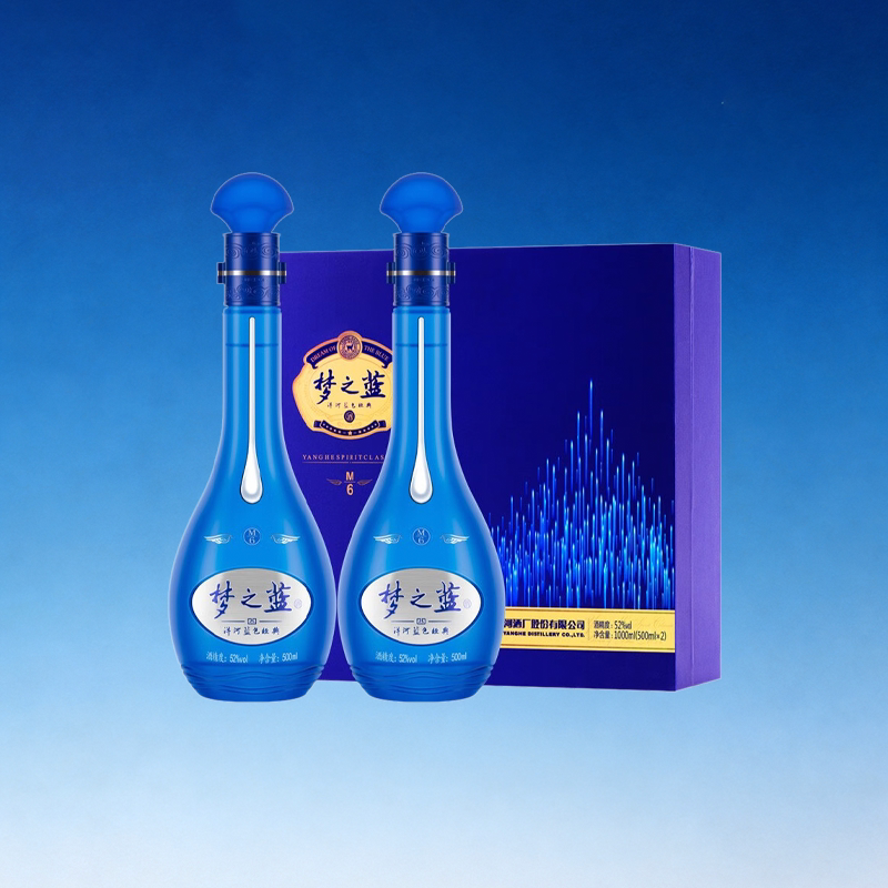 洋河梦之蓝M6 52度浓香白酒礼盒装500ml×2 856.67元 - 86线报