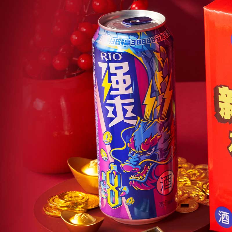 RIO/锐澳预调酒强爽龙年限定2口味6罐8度330ml*6罐年货过节送礼 - 图3