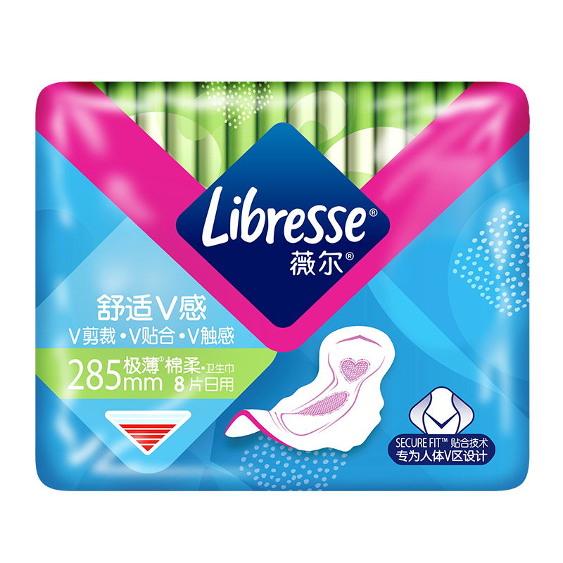 Libresse薇尔舒适V感卫生巾日用285mm8片