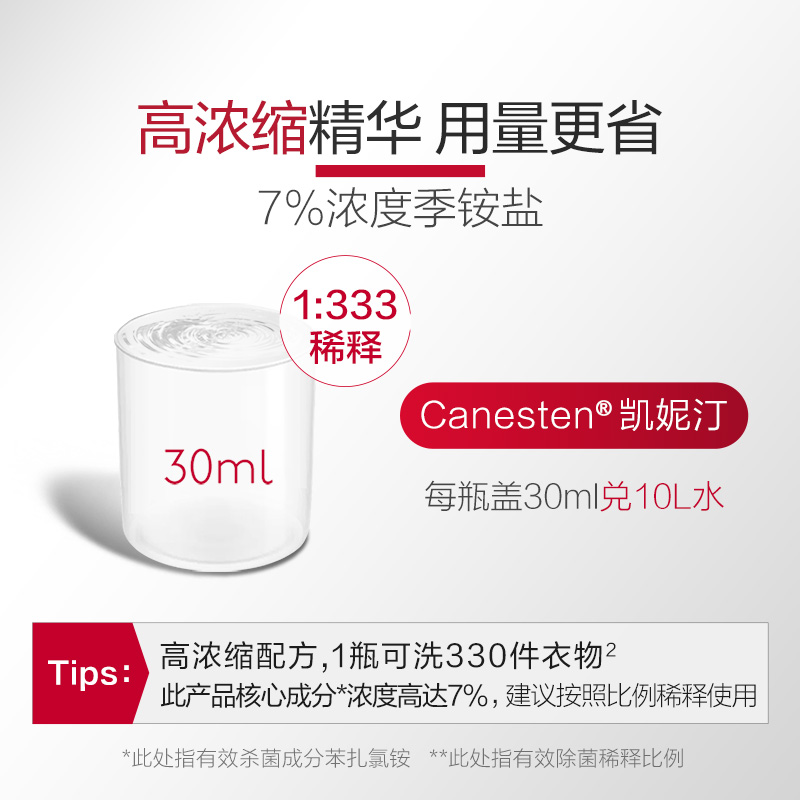 拜耳凯妮汀Canesten衣物除菌液柠檬味1L*6瓶除真菌细菌家庭洗衣 - 图1