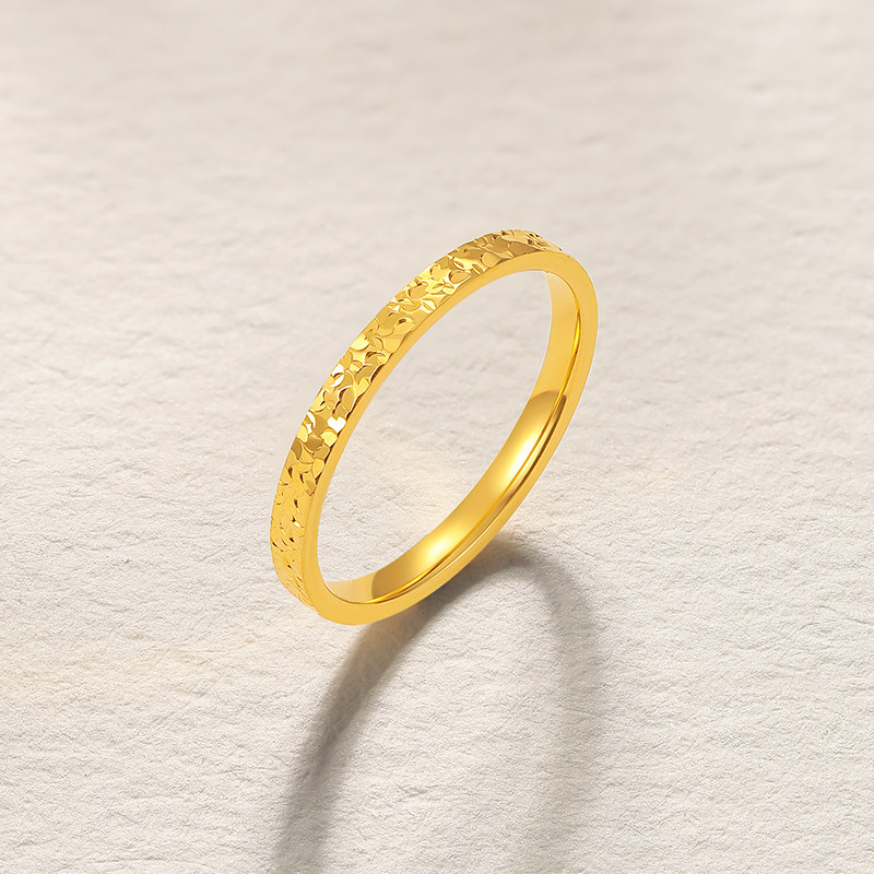 六桂福珠宝999黄金戒指爆闪碎冰冰尾戒足金指环新年礼物送女友,淘宝优惠券,粉丝福利购,淘宝优惠卷