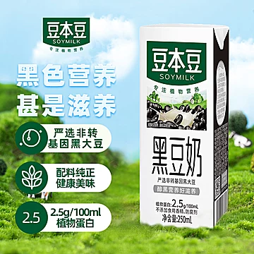 豆本豆植物蛋白饮料营养黑豆奶利250ml*20