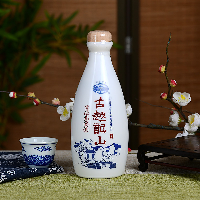 古越龙山绍兴黄酒布袋八年陈花雕酒半干型480ml*6瓶整箱装礼盒,淘宝优惠券,粉丝福利购,淘宝优惠卷