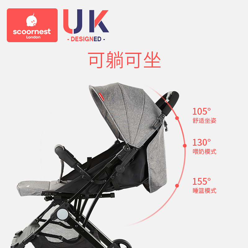 科巢婴儿手推车宝宝可坐可躺新生儿童超轻便携式小巧简易折叠1件