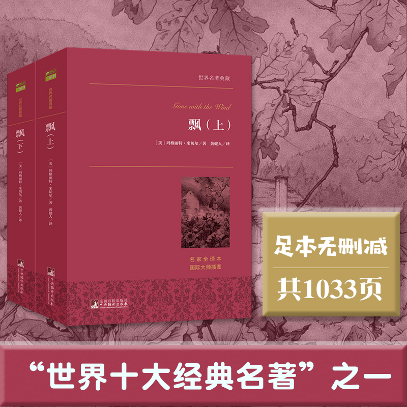 飘（上下） 世界名著典藏名家全译本译作 国际大师插图 正版书籍 - 图0