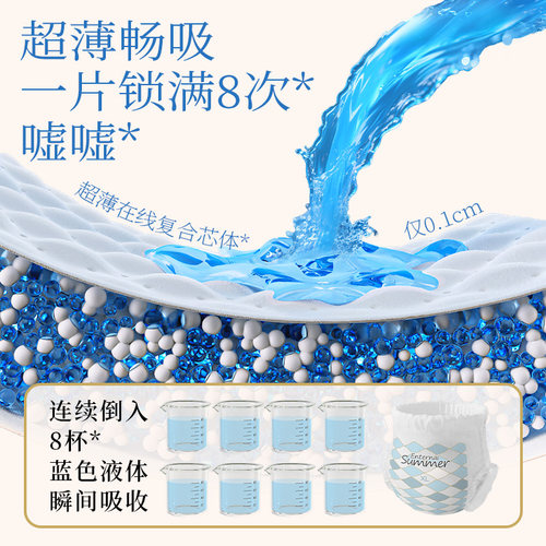 盛夏光年夏日海岸深吸大吸量纸尿裤拉拉裤全尺码天然弱酸中和尿碱 - 图1