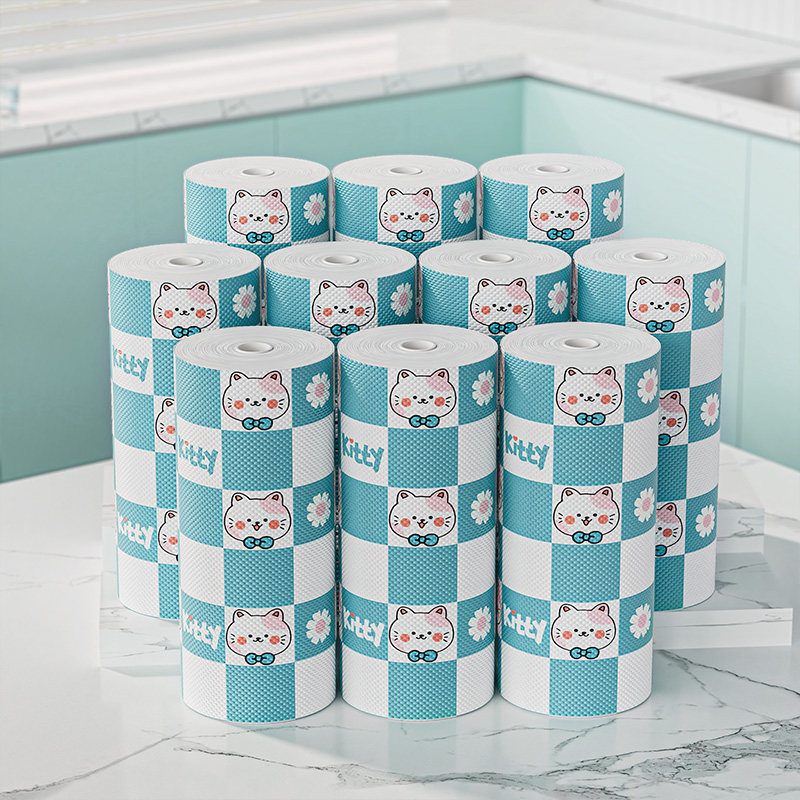 妙然3卷一次性印花懒人周抛抹布家务清洁厨房纸巾吸水洗碗擦脚巾,淘宝优惠券,粉丝福利购,淘宝优惠卷