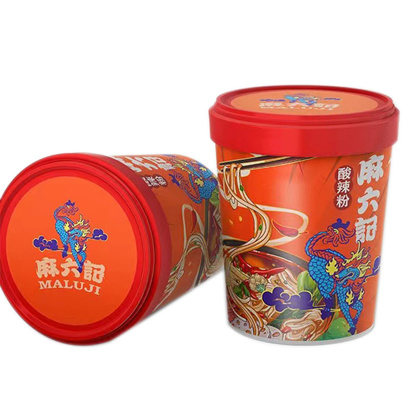 麻六记方便食品酸辣粉256g*6桶粉丝米线懒人快餐冲泡即食1箱装 - 图1