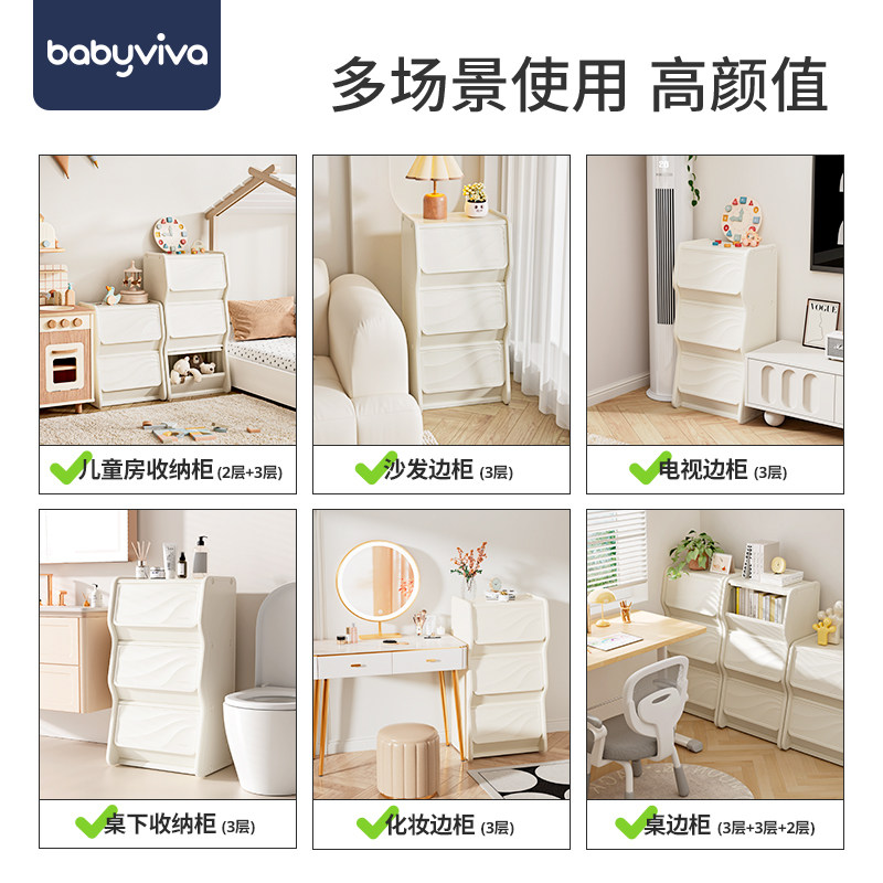 babyviva儿童斗柜收纳柜玩具架宝宝抽屉柜子储物柜婴儿多层置物架,淘宝优惠券,粉丝福利购,淘宝优惠卷