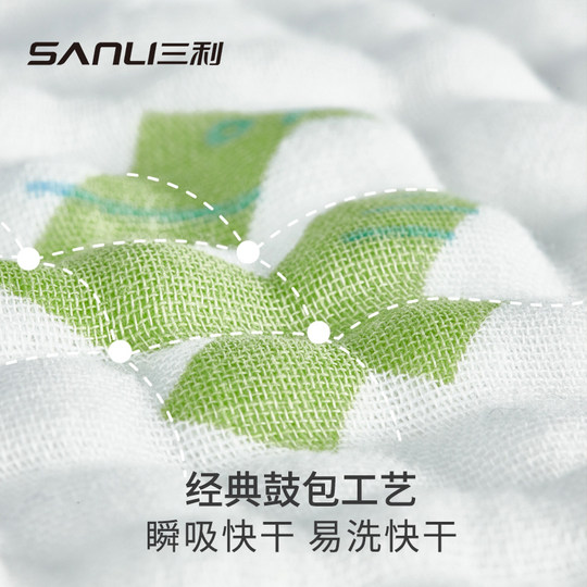 Sanli six-layer gauze children's towel is absorbent and breathable