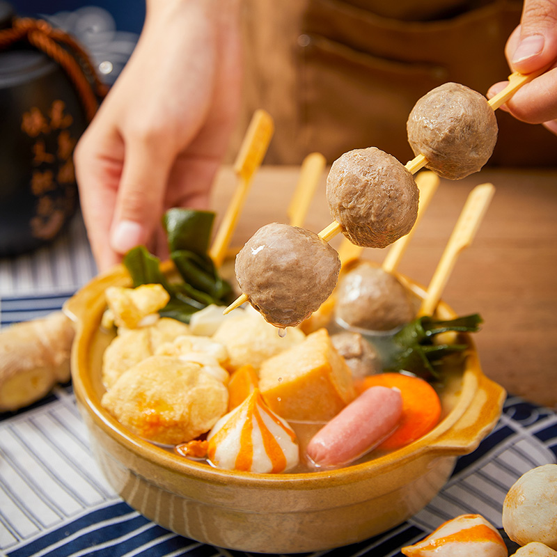 安井撒尿牛肉丸+鱼豆腐+嫩鱼丸+香菇贡丸+仿雪蟹+蛋饺火锅麻辣烫-图3