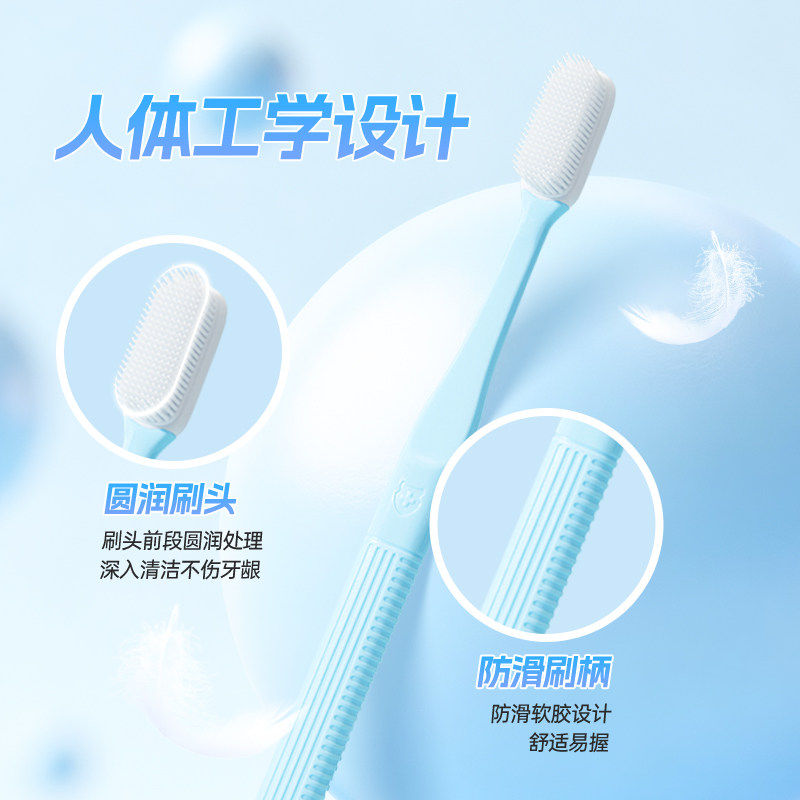 纳美 纳米抗菌牙刷软毛成人清洁家用家庭组合装牙缝刷情侣