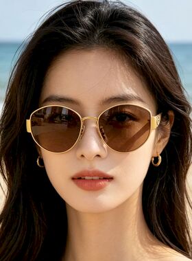 COACH蔻驰新款椭圆形女款太阳镜