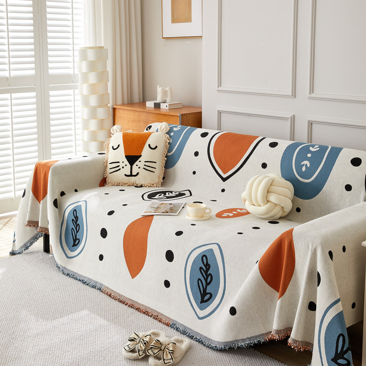 洁丽雅2025新款四季通用沙发套罩盖套罩ins风防滑坐垫盖毯高级感,淘宝优惠券,粉丝福利购,淘宝优惠卷