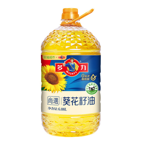 多力尚選葵花籽油608L家用桶装食用油炒菜清香含维生素E