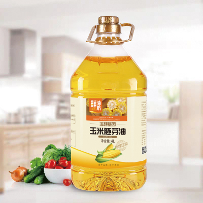 金胜鲜油坊非转基因 物理压榨玉米胚芽油4L*2桶家用植物油食用油