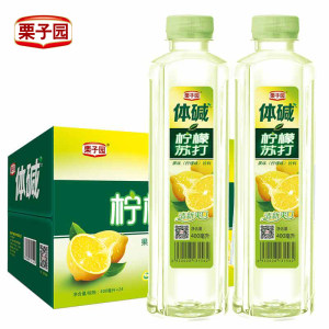 栗子园柠檬水果味苏打水400ml*24瓶无汽弱碱性矿泉饮用水饮料