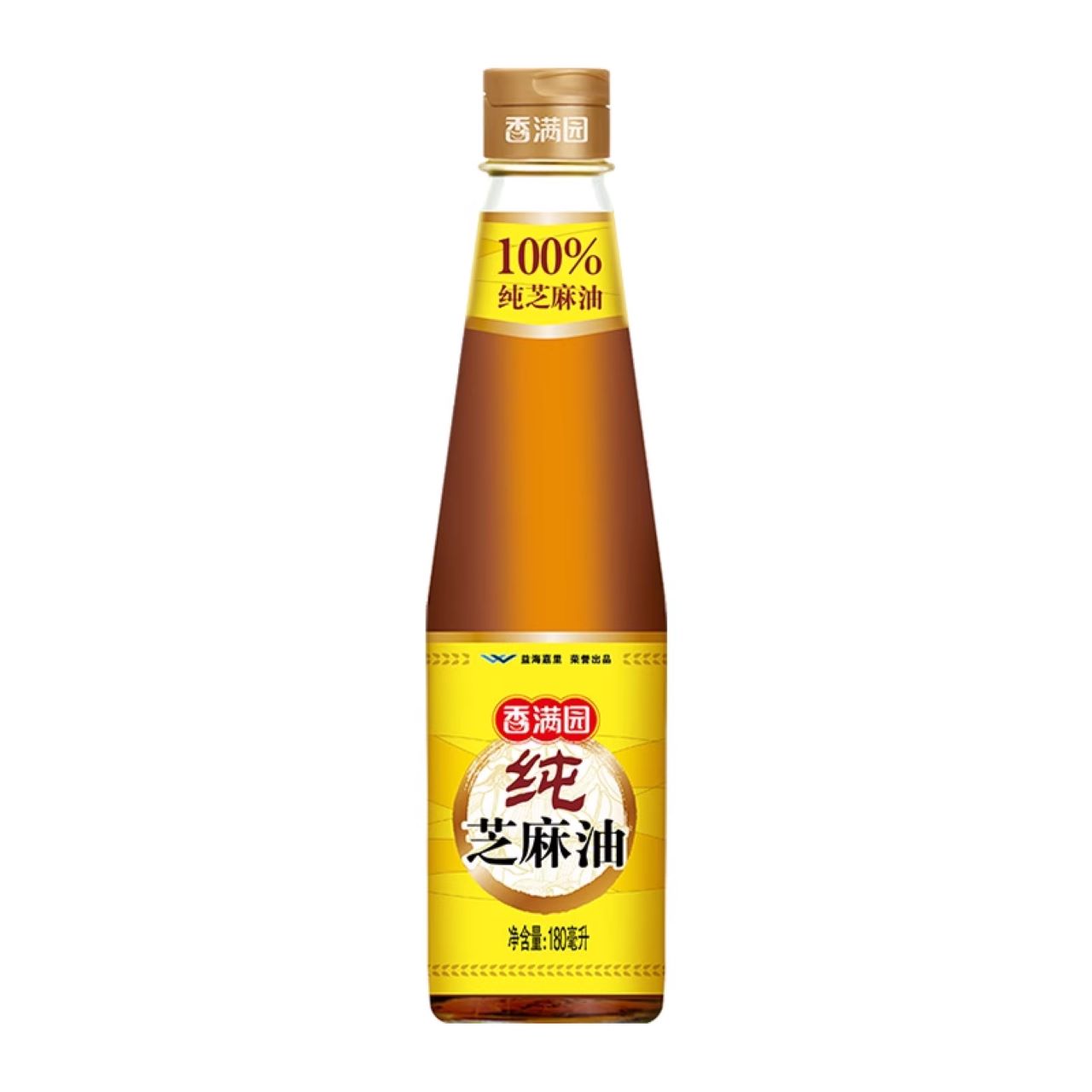 香满园纯芝麻油香油180ml*1瓶调味凉拌菜烹饪火锅凉拌菜调料油 - 图0