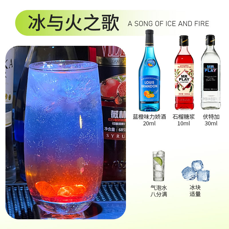 调酒基酒套装伏特加蓝橙味力娇酒威士忌朗姆酒金酒洋酒组合鸡尾酒 - 图1