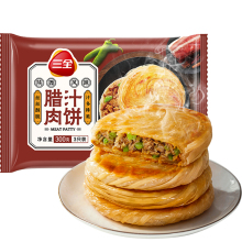 满199-35！三全陕西腊汁肉饼肉夹馍300g*4袋