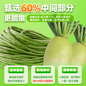 吉香居风干萝卜干25gx10袋+泡椒豇豆25gx10袋鲜香脆口下饭咸菜酱