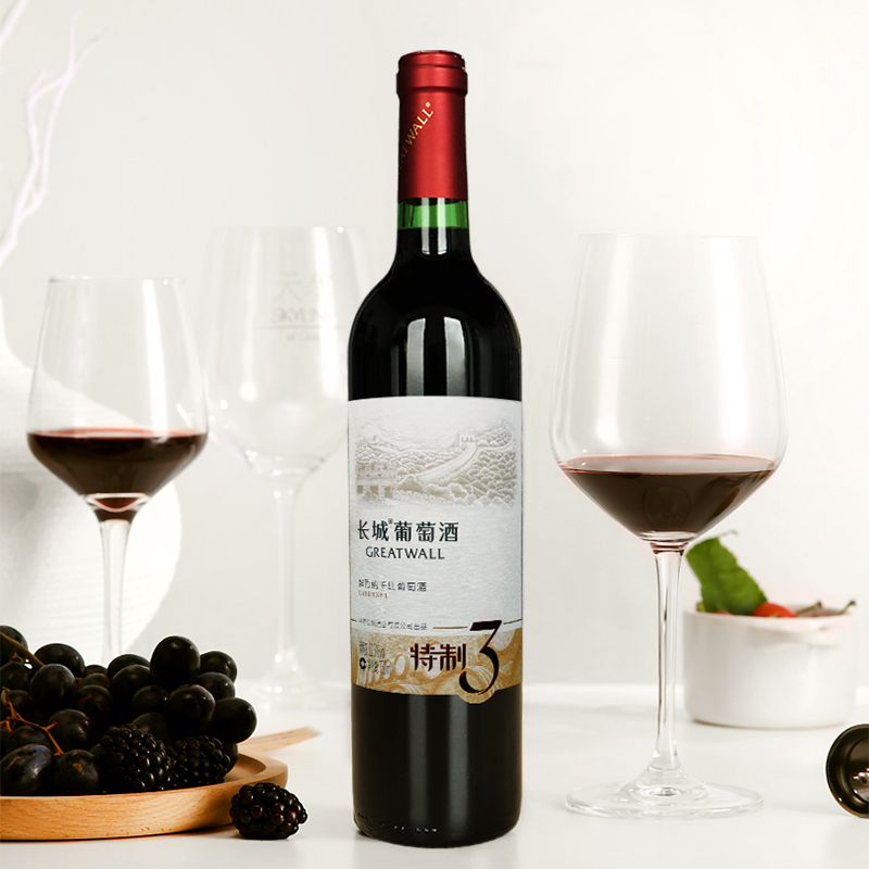 天猫超市中粮长城红酒干红葡萄酒 特制3解百纳红酒750ml* 6瓶整箱装正品3