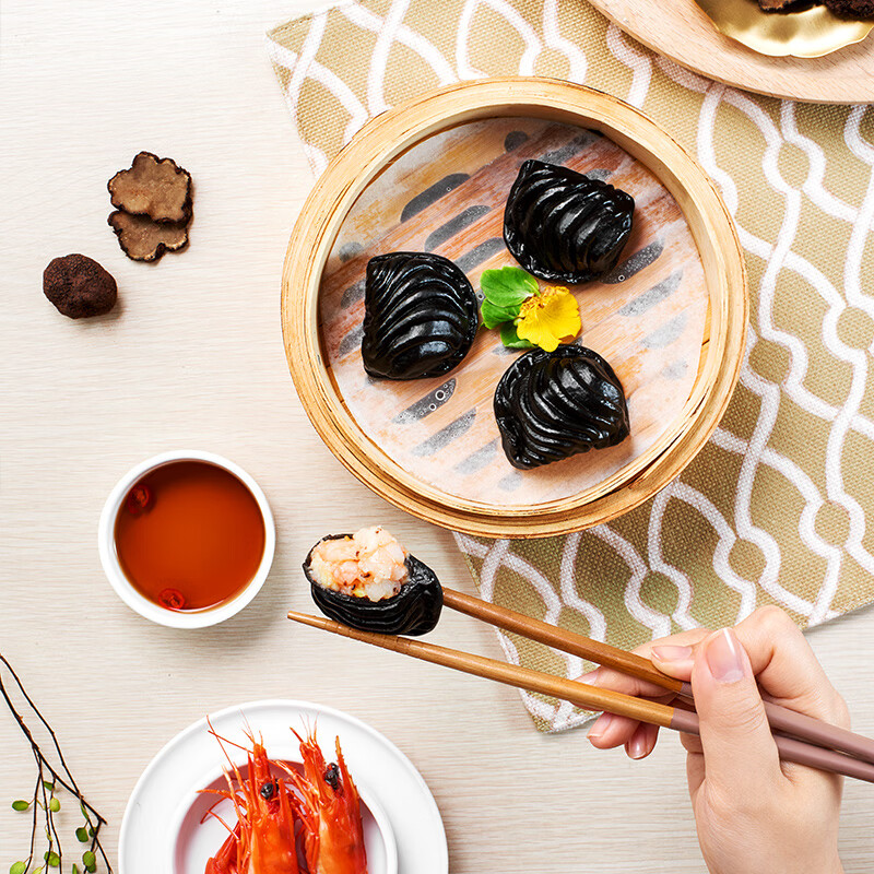 广州酒家黑金虾饺200g早餐半成品广式早茶儿童早餐速冻 - 图2