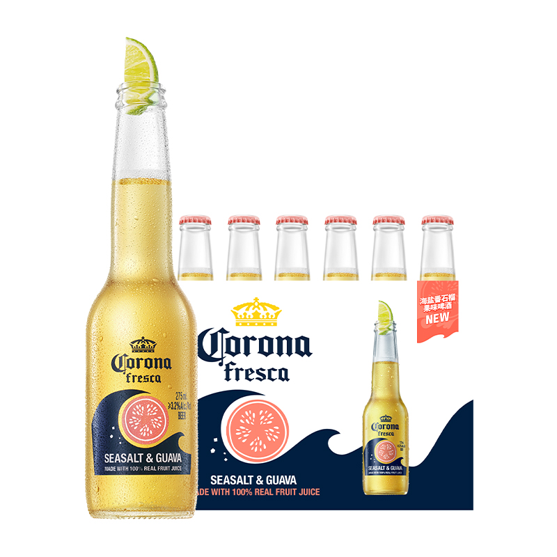 Corona/科罗娜啤酒海盐番石榴味275ml*6瓶果啤-图0