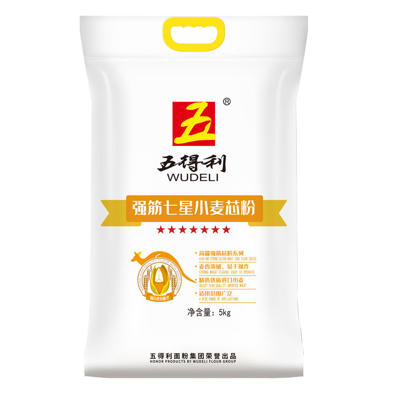 五得利面粉强筋七星小麦芯粉5kg馒头包子水饺-图0