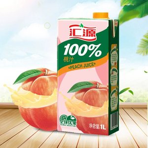 汇源100%桃汁1000ml/盒浓缩果汁饮品鲜果饮料