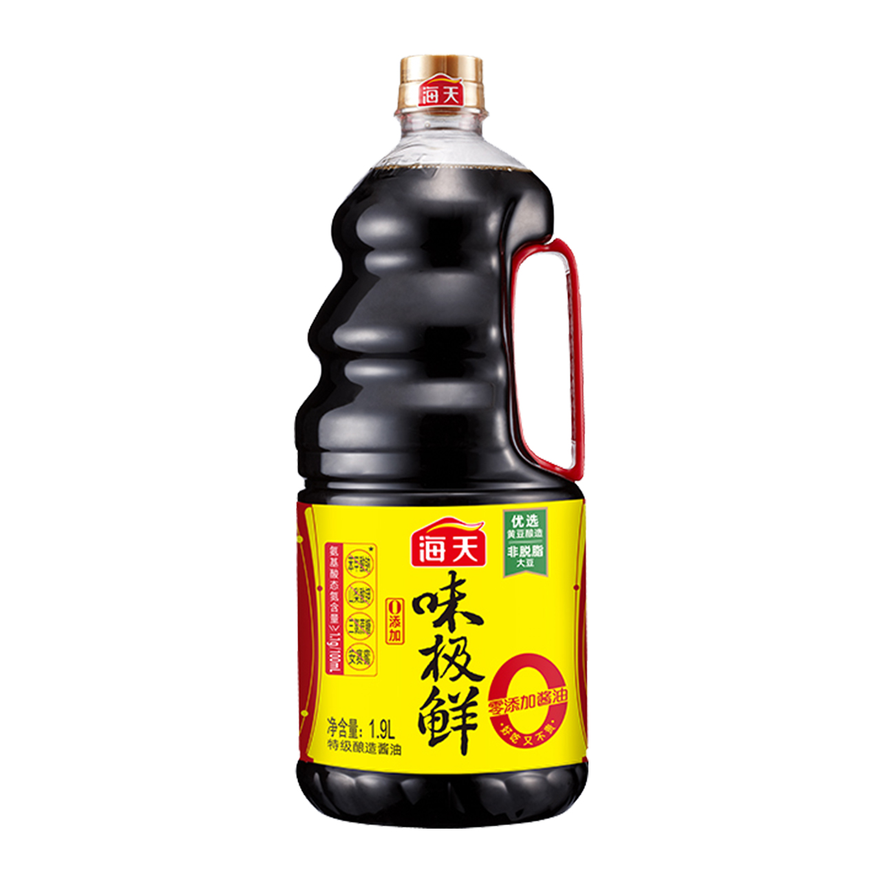 海天0添加特级味极鲜酱油1.9L*1瓶酿造生抽蒸鱼豉油白灼汁调味-图0