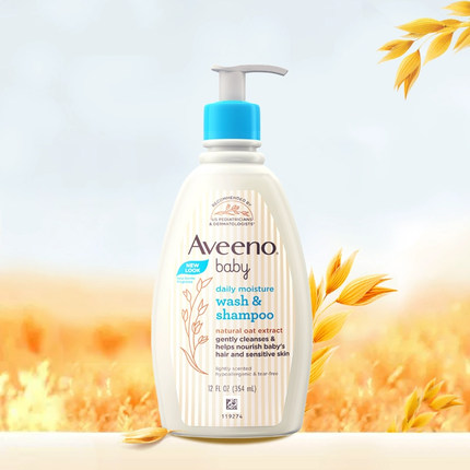 Aveeno/艾惟诺婴儿童每日倍护沐浴二合一补水保湿沐浴露2件装