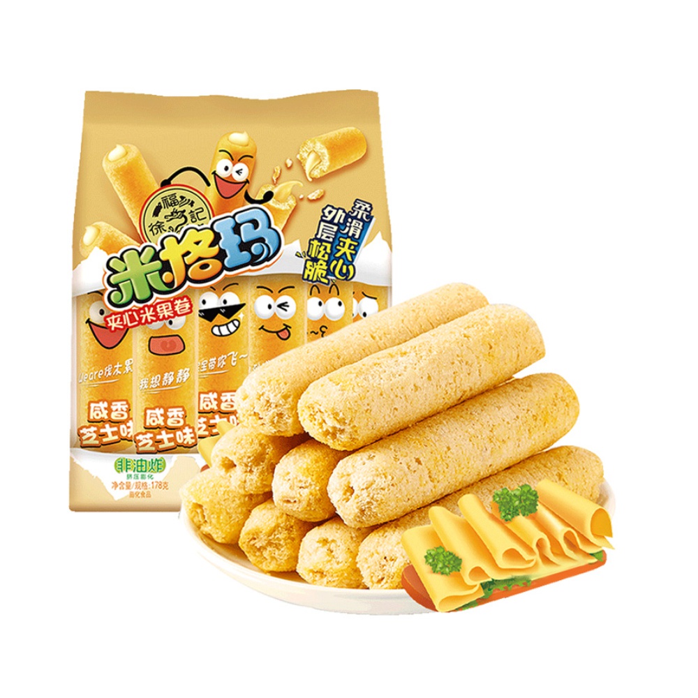 徐福记咸香芝士味米果卷米格玛178gx1袋零食小吃休闲食品 - 图0