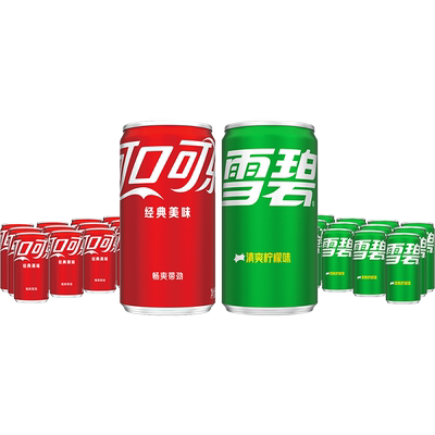 可口可乐碳酸饮料mini200ml*12罐+碳酸饮料雪碧200ml*12罐