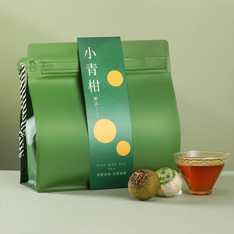 七春茶叶小青柑250g云南普洱茶熟茶浓香型袋装口粮茶自己喝-图0