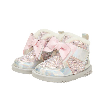 卡特兔冬季加绒雪地靴女童棉鞋