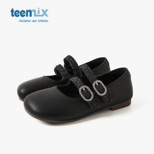 teenmix2025新款春秋女童玛丽珍鞋小黑皮鞋演出儿童英伦风公主鞋 - 图3